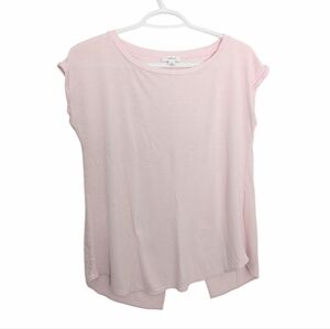 Wilfred Aritzia Women's Anvers Open Split Back Top Size Small PinkYoga T-Shirt